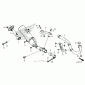 Схема узла: Выхлопная система для Honda CRF250 CRF250X