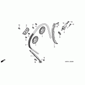 Схема вузла: Ланцюг ГРМ & Натяжник & Заспокоювач для Honda CB900 Hornet