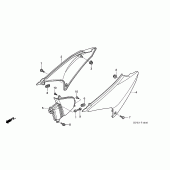 Схема вузла: Бічний обтічник для Honda CRF230 CRF230F