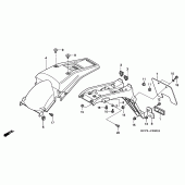 Схема узла: Заднее крыло (XR400RT,V,W,X-ED/DK/U) для Honda XR400