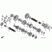 Схема вузла: Трансмісія для Honda VT750 Shadow Deluxe