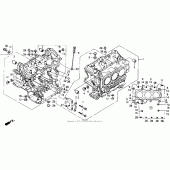 Схема узла: Блок цилиндров для Honda GL1500 Gold Wing Aspencade