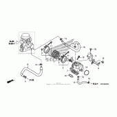 Схема узла: Впускной патрубок для Honda VT750 Shadow Spirit
