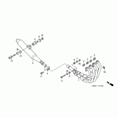 Схема вузла: Вихлопна система (CBF600S6 / SA6 / N6 / NA6) для Honda CBF600