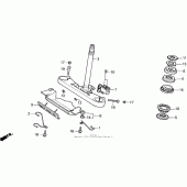 Схема узла: Vt1100c steering stem для Honda VT1100 Shadow