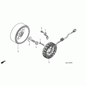 Схема вузла: Генератор для Honda CBR600 CBR600F