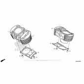 Схема вузла: Cylinder для Honda VT750 Shadow Aero