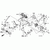 Схема вузла: Водяний насос для Honda FJS400 Silver Wing
