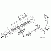 Схема узла: Shift drum/shift fork для Honda GL1500 Gold Wing Special Edition