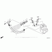 Схема вузла: Water Pipe для Honda VT750 Shadow Aero