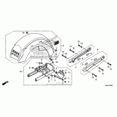 Схема вузла: Заднє крило 1 для Honda VT750 Shadow Aero