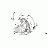 Схема вузла: Права кришка картера для Honda CBR600 CBR600RR