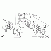 Схема вузла: Передній гальмівний супорт для Honda XL650 Transalp