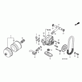 Схема узла: Масляный фильтр и маслонасос для Honda XL700V Transalp