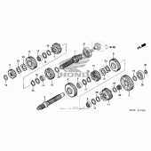 Схема узла: Трансмиссия для Honda ST1300 Pan-European Police