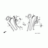 Схема узла: Цепь ГРМ & Натяжитель & Успокоитель для Honda NT650 Deauville
