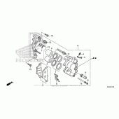 Схема узла: Передний тормозной суппорт для Honda CRF125 CRF125FB