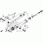 Схема узла: Задний рычаг (Маятник) для Honda VT1100 Shadow
