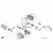 Схема вузла: Поворотники (1) для Honda CB600F Hornet