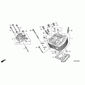 Схема вузла: Перед. головка циліндра для Honda VT750 Shadow Aero