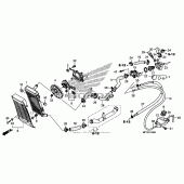 Схема вузла: Радіатор для Honda VT1300 Stateline