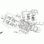 Схема вузла: Передня головка циліндра для Honda VFR750F Interceptor