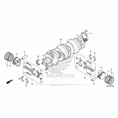 Схема вузла: Колінчастий вал & Поршень для Honda GL1800 Gold Wing