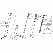 Схема вузла: Передня вилка для Honda CBR600 CBR600F2