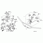 Схема вузла: Верхня траверса і Кліпон керма для Honda XL600 Transalp