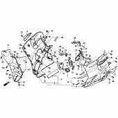 Схема вузла: Нижній обтічник для Honda CBR1000 CBR1000F Hurricane