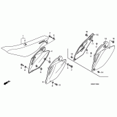 Схема вузла: Сидіння & Бічний обтічник для Honda CRF250 CRF250R