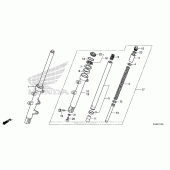 Схема вузла: Вилка передньої осі для Honda CB300F