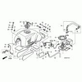 Схема вузла: Паливний бак (CBF600N / NA) для Honda CBF600