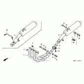 Схема вузла: Вихлопна система для Honda CBR600 CBR600F4i