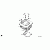 Схема вузла: Циліндр для Honda NX500 Dominator