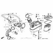 Схема узла: Воздушный фильтр для Honda VT1100 Shadow Sabre