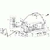 Схема узла: Задний тормозной цилиндр для Honda GL1500 Gold Wing Interstate