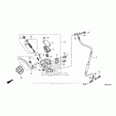 Схема узла: Передний тормозной цилиндр для Honda CRF125 CRF125FB