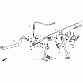 Схема узла: Педаль(Лапка) для Honda XL600 Transalp