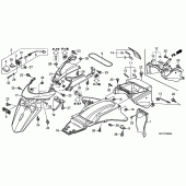 Схема вузла: Заднє крило для Honda XL700V Transalp