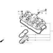 Схема узла: Клапанная крышка для Honda CBR1000 CBR1000F Hurricane
