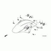 Схема вузла: Переднє крило для Honda VFR800 VFR