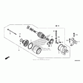 Схема узла: Стартер электрический для Honda CRF250 CRF250X