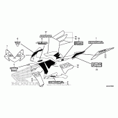 Схема узла: Stripe + mark (2) для Honda CBR1000 CBR1000RR Fireblade