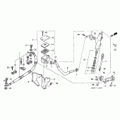 Схема вузла: Rr. головний гальмівний циліндр (XL600VM / VN / VP / VR) для Honda XL600 Transalp