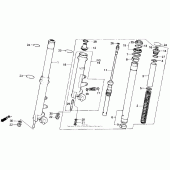 Схема вузла: Вилка передньої осі для Honda VFR750F VFR750R (RC30)