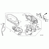 Схема узла: Панель приборов (2) для Honda FX650 Vigor