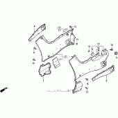 Схема вузла: Бічний обтічник для Honda ST1100 Pan-European