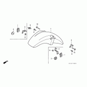 Схема вузла: Переднє крило для Honda VFR750F Interceptor