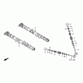 Схема узла: Распредвал и Клапан для Honda CB1100 CB1100SF X11